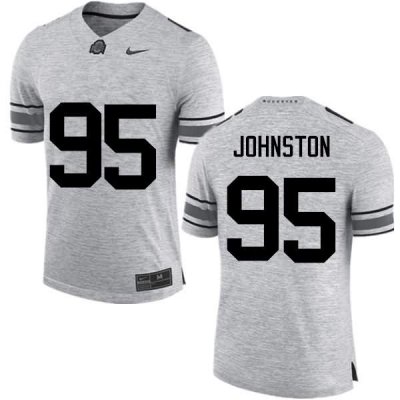 NCAA Ohio State Buckeyes Men's #95 Cameron Johnston Gray Nike Football College Jersey DDC8745ZF